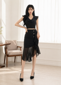 chiffon mermaid two-piece set (0410SE012)