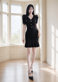 short-sleeve crop top and ruffled mini skirt 2PIECE SET (0403SE046)