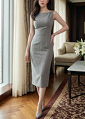 sleeveless sheath midi dress (0619DR093)