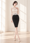 LACE SLIM CUT DRESS (0405DR151)