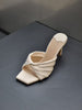 snake-effect leather mules HEELS (4403SH026)