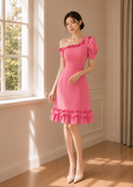 one-shoulder mini dress (0406DR050)