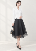 fitted peplum blazer & midi skirt (C544JK038/C544SK020)