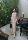 sleeveless chiffon top  & pants (Q464TB110/Q464PT043)