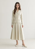button-up blazer & midi skirt (C544JK043/C544SK024/C544BT004)
