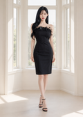 strapless bodycon mini dress (0406DR042)