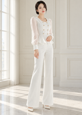 double-breasted peplum top & PANTS (0135TB063/0135PT011)