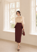 ruffled blouse & skirt (Q464TB135/Q464SK038)