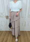 chiffon top & Layered Skirt (Q464TB121/Q464SK036)