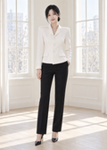 white peplum blazer (C544JK027)