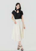 high-waisted midi flare skirt & tops (0619TB052/0619SK052)