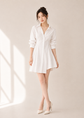button front shirt dress (0084DR004)