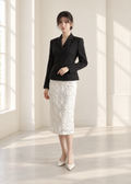 tailored single-breasted blazer (C544JK034)