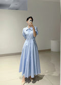 Cotton blend midi dress (Q541DR012)