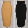Silver Buckle Pencil Mid Skirt