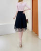 Double Layer Tulle High Waist Mini Skirt