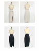 Four Buttons Slit Midi Skirt