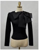 Long Sleeves Giant Bow Top