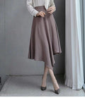 Mono Assymmetrical A-Line Midi Skirt