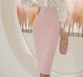 Basic Pastel Lining Midi Skirt
