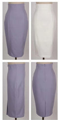 Basic Midi High Waist Pencil Skirt