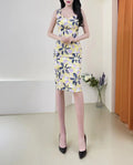 Multicolor Floral Printed Midi Dress