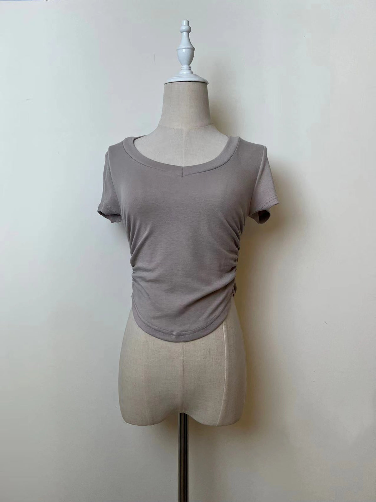 Basic Short Sleeves Stretchy Top
